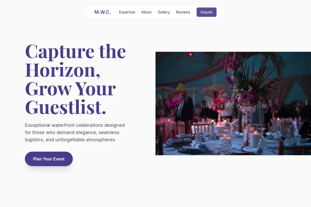 Charter Event Planning
